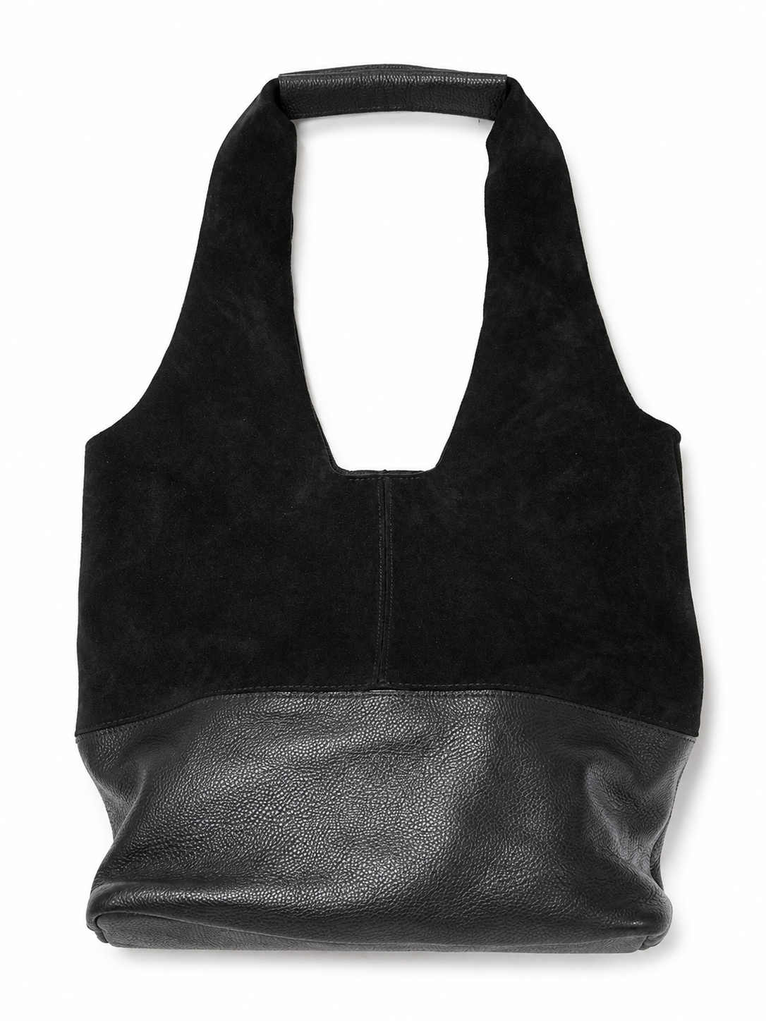 Geanta de dama 2-in-1 din piele naturala - Negru